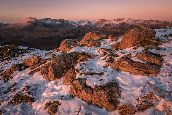 Harter Fell - Winter Sunset