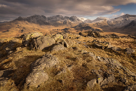 Hardknott Fell and Upper Eskdale Winter Light