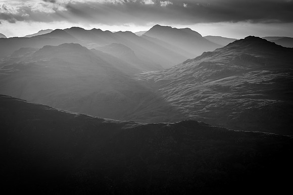 The Head of Great Langdale - Light and shade