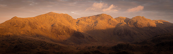 Upper Eskdale and Scafell Massif Panorama